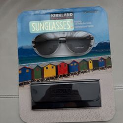 Kirkland Signature  Polarized Sunglasses With Case ! Brand New