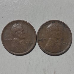 1934 P&D Lincoln Wheat Pennies 