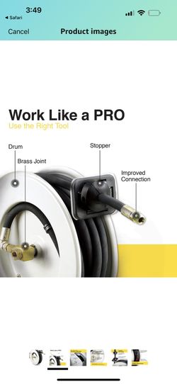 Oil Hose reel 1/2" Inch x 50