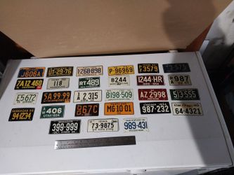 1954 Wheaties promotional mini license plates