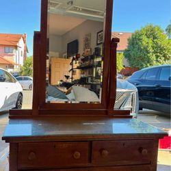 Vintage Dresser With Mirror