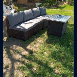 Display Model Patio Couch Brand New In The Box Propane Fire Pit Patio Set Outdoor Furniture Outdoor Patio Furniture Set