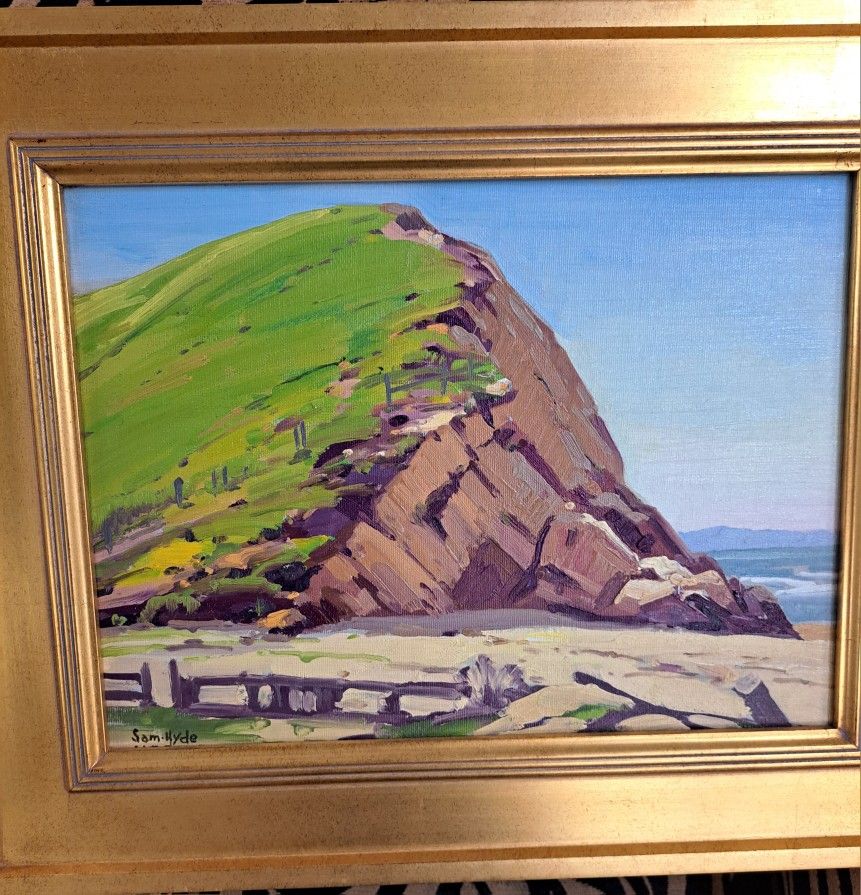 Beautiful 12x16" Listed California Plein Air Artist** SAM HYDE HARRIS** WATER'S EDGE** OIL PAINTING