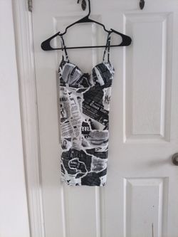 CUTE Dresses Rompers with Plaid / Patterns Size M/L