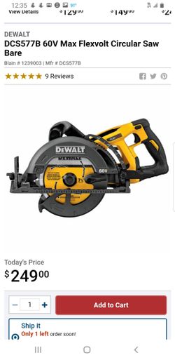 Circular saw $180 price firm nathing less