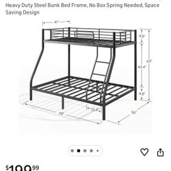 Twin Over Full Heavy Duty Frame ,Adult’s 