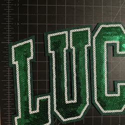 New LUCKY Sequin iron-on patch
