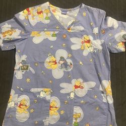 Vintage Disney Wine The Pooh Scrub Top