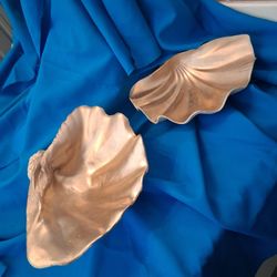 Set Of (2) Large Sea Shell Decor 