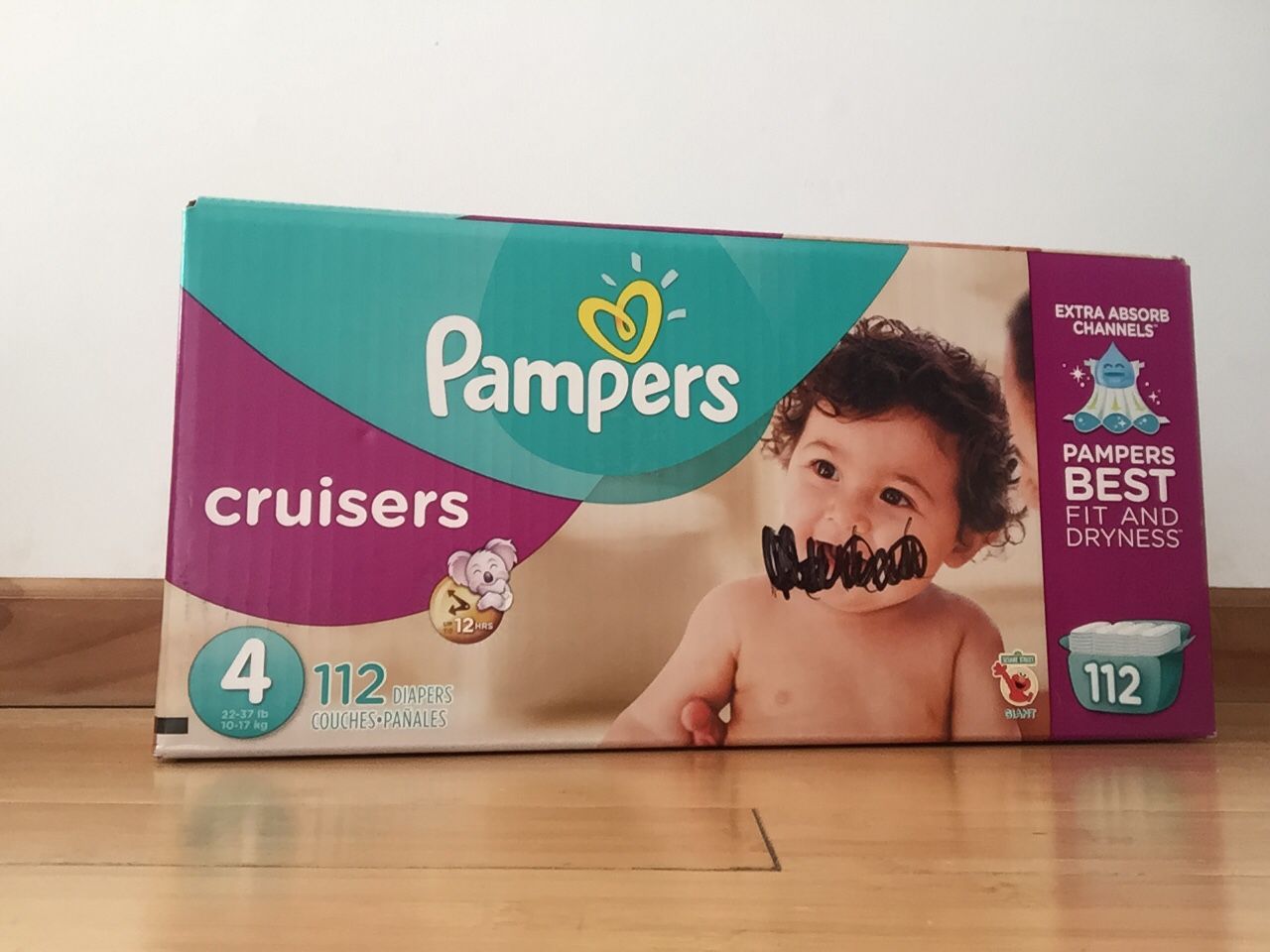 Pampers Cruisers size 4, 112 count, $30