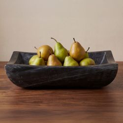 Piero Black Basin Marble Bowl