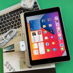 Apple IPad 6th Generation (9.7” Retina / Touch ID / IOS 17) 32GB with keyboard, pen & Accessories (128gb $199) 