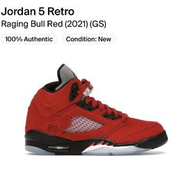 JORDAN LO RETRO
RAGING BULL RED  (GS) Size 4.5