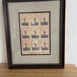 “The Golf Swing Progression” - Vintage Matted 15x19 Gold Ornate FRAMED ART PRINT by David Nichols [PH]