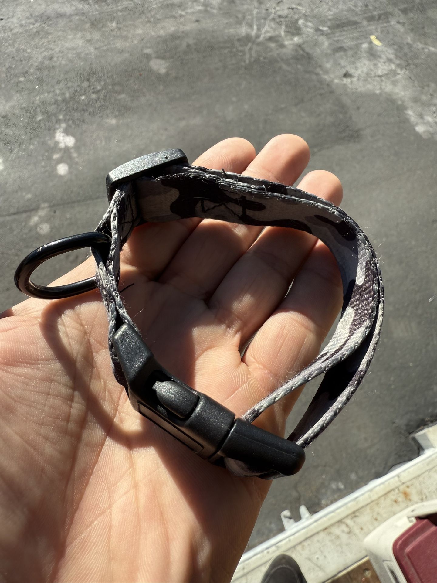 Small Grey Camo Dog Collar