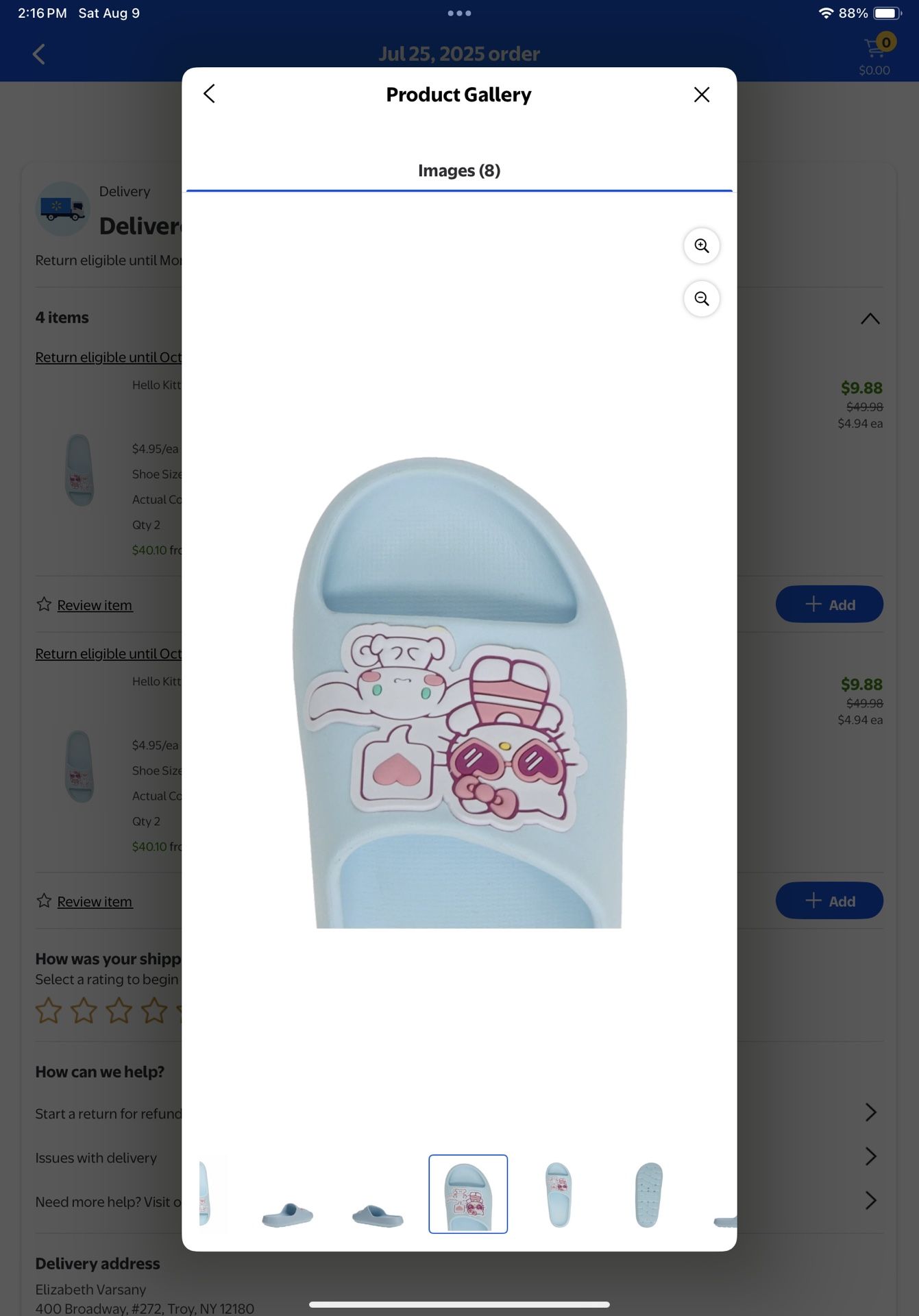 Hello Kitty And Friends Sanrio Slide Sandals