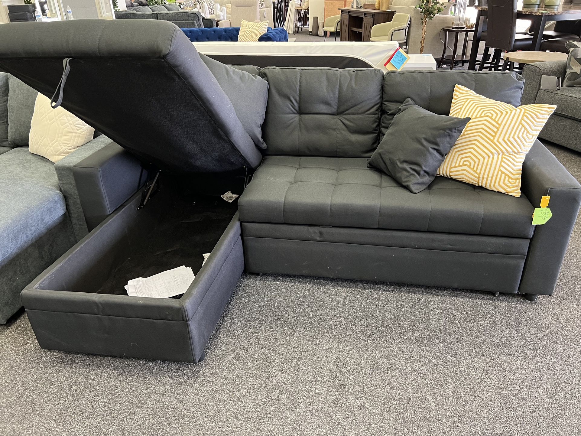 Black Sectional Sleeper Sofa