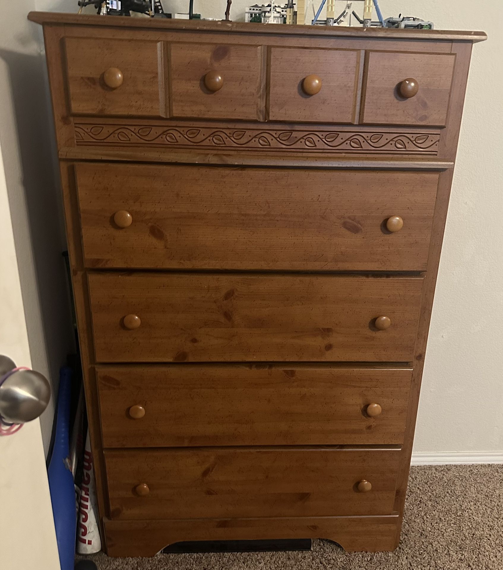 Tan Tall Dresser
