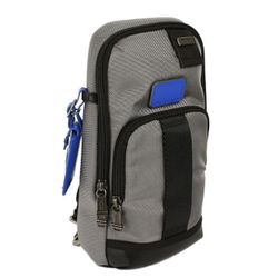 TUMI Gray Black FIFE Ballistic Nylon Slim Sling Backpack Bag NWT
