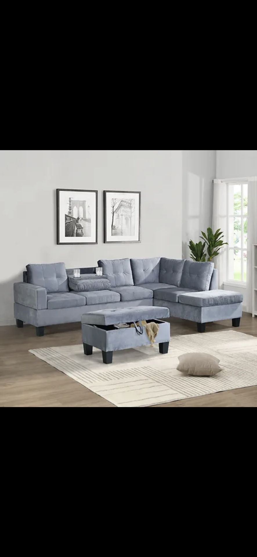 New Sectional + Ottoman