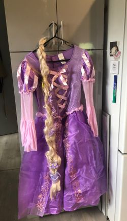 Disney princess Rapunzel costume with long hair braided