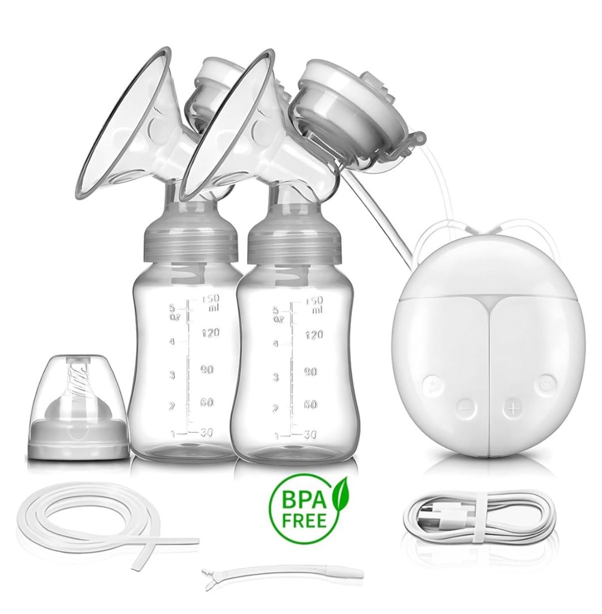 Cordless Double Breast Pump, 4Modes&4 Levels,