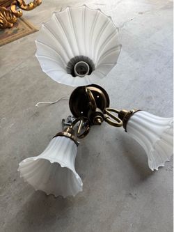 Brass light fixture