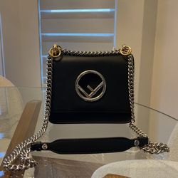 Fendi Kan Black Leather