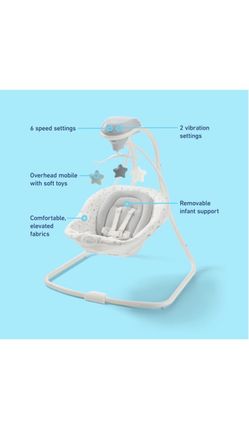 Baby Swing with Overhead Mobile
