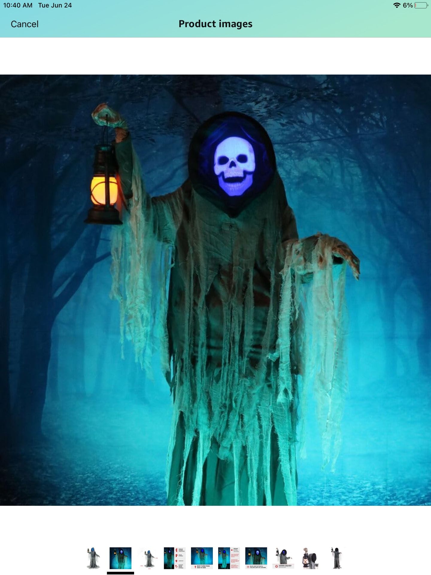 Brand New In Box Haunted Hill Farm 76" Motion-Activated Looming Phantom