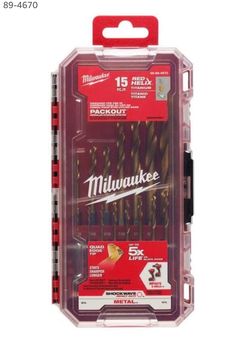 Milwaukee Shockwave Titanium Drill Bit Kit w/ 15 Pcs 48- 89-4670 Milwaukee 15 https://offerup.com/redirect/?o=UEMuSlA=. 48-89-4079