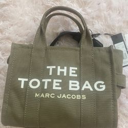 The Tote Bag Marc Jacobs Slate Green Handbag Original Shoulder Strap W Tags New