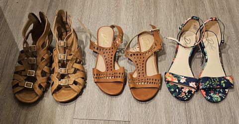 Short Heel Sandals Womens