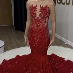 Red prom dress 
