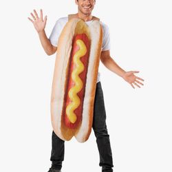 Seasons Adult Hot Dog Costume Halloween Food Costume One Size