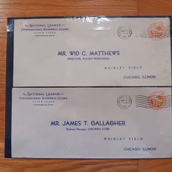 Vintage Advertising. Vintage Air Mail Envelopes Chicago Cubs Wrigley Field. Rare 