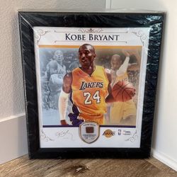 Kobe Bryant Framed Basketball Piece Memorabilia