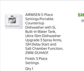 Brand New Airmsen portable dishwasher