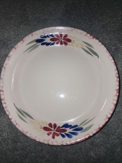 Hand-Painted Floral Ceramic Plate