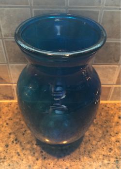 Small Blue Glass Vase