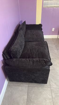 Black suede Sofa