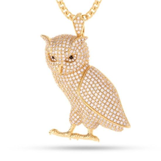 Gold Owl Pendant 14k Plating