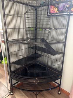 Large Black Corner cage