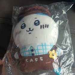 Chiikawa Hachiware Cafe Clerk Plush Mascot/Keychain And Air Pod 4 Case.