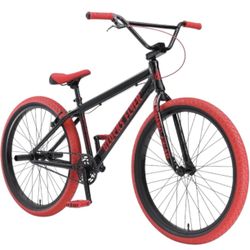 New!! 2026 SE Bikes Blocks Flyer 26" BMX Bike Black Ruby Red 