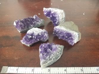 5 Pieces Purple Amethyst Crystals