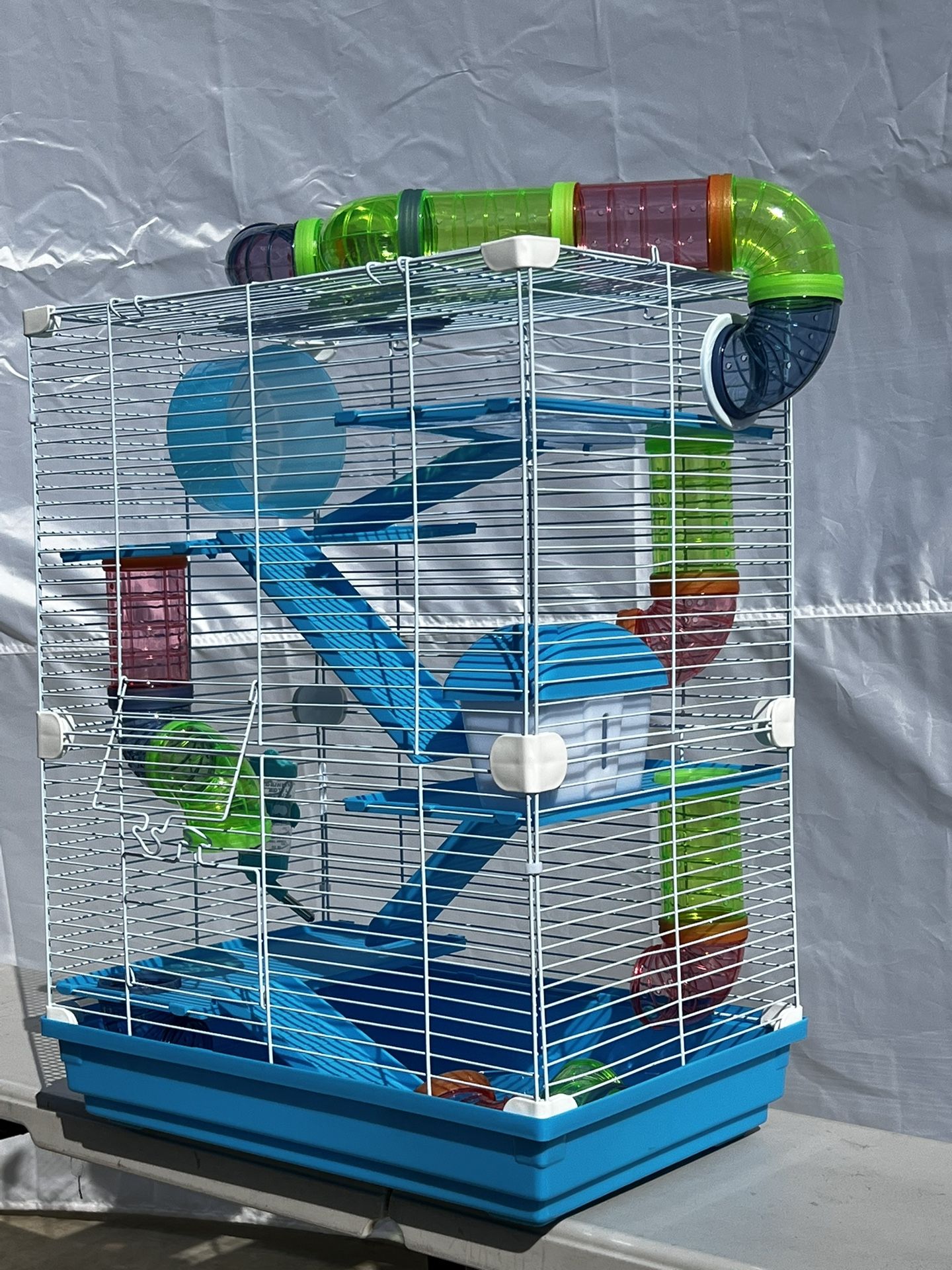 Blue Hamster Cage