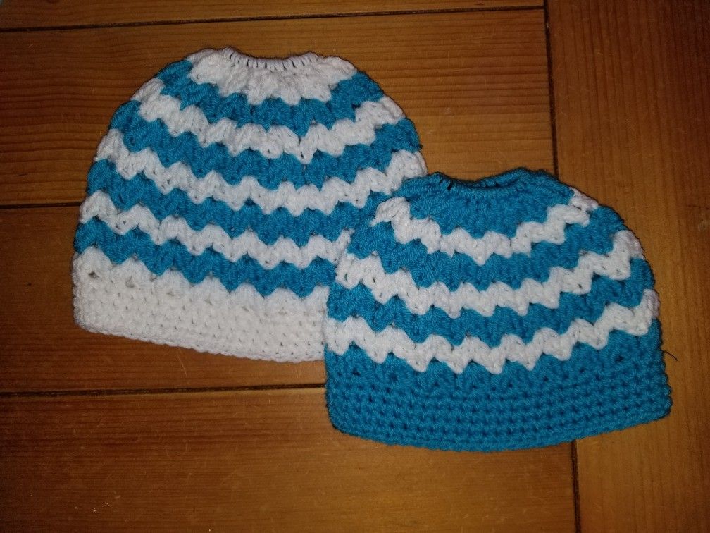 Mommy and me crochet beanie