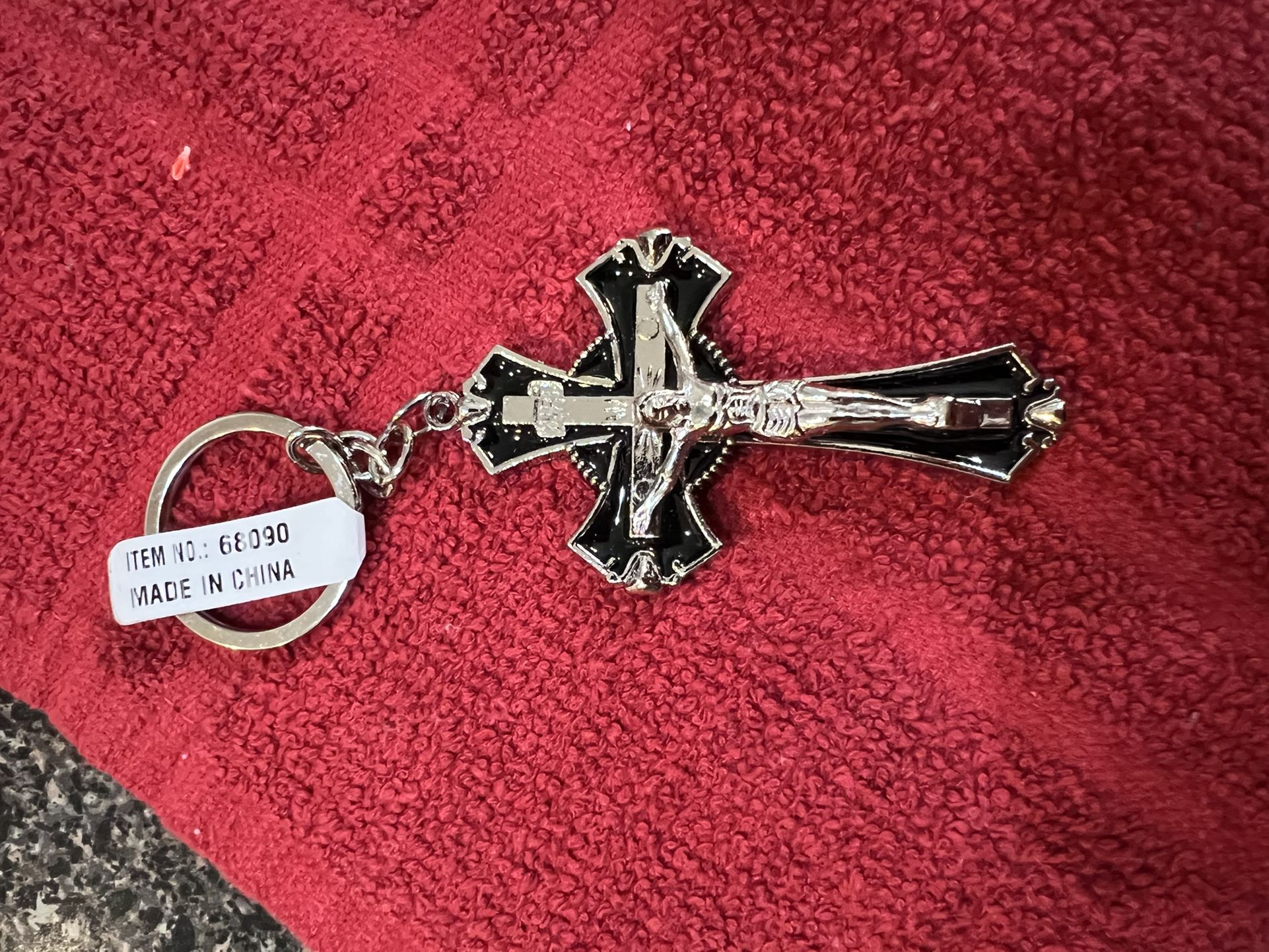 Black Cross Keychain
