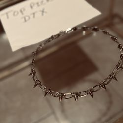 Silver Spiked Wallet Chain